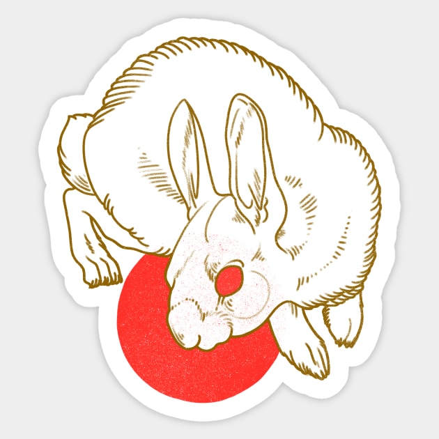 Rabbit heart Sticker by anotheroutsider